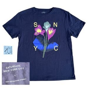 Saturdays New York City 100% Cotton T-Shirt Men's Sz L